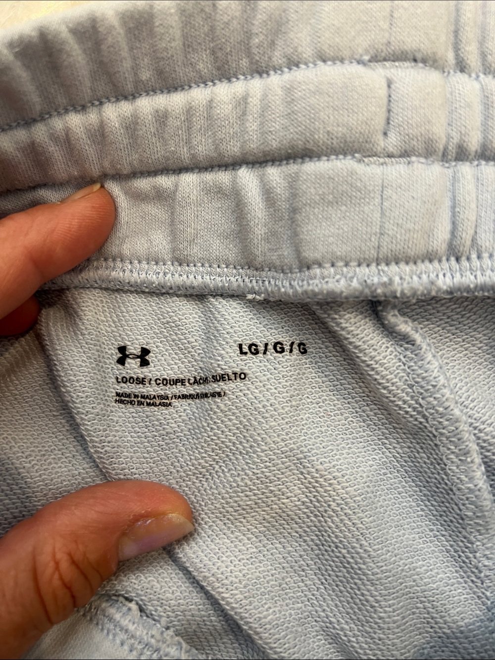 Under Armour Pale Blue Loose Coupe Athletic Joggers size Large. - Picture 7 of 7